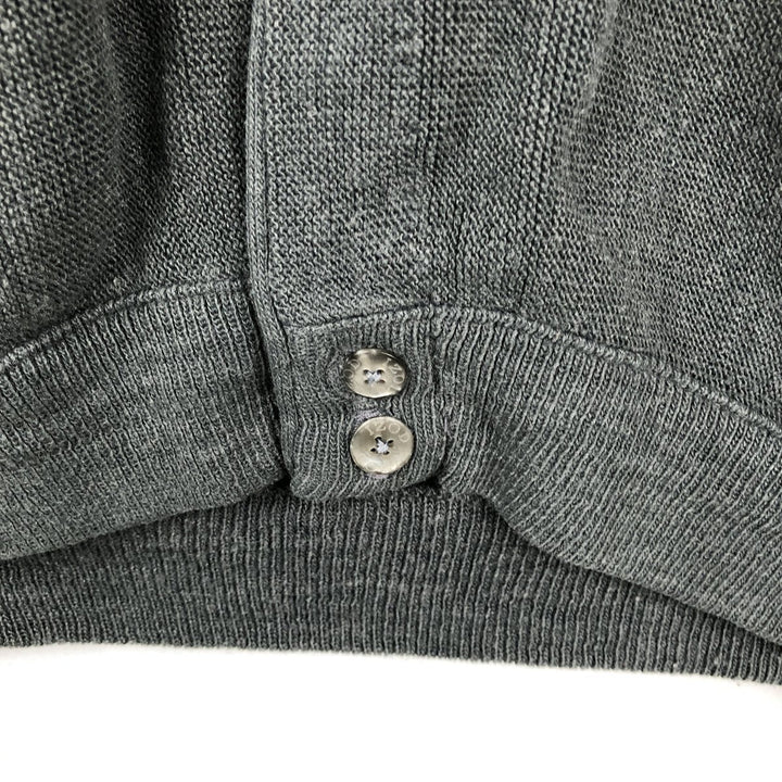 Vintage 90'S IZOD knit cardigan, made in the USA, men's size XL unclear gray type Vintage Second Hand
