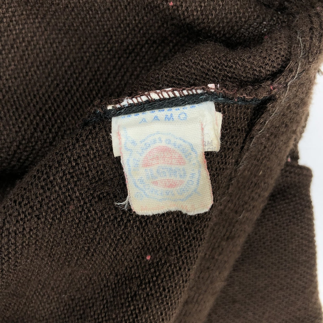 60s-70'S EDGEWORTH Acrylic Knit Cardigan, Made in USA, Men's XL equivalent, Vintage acrylic brown type Vintage Second Hand