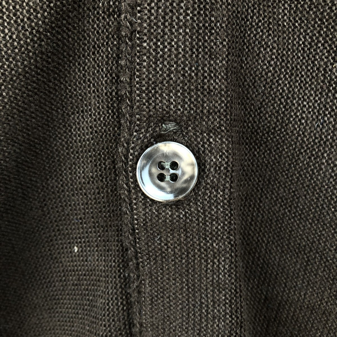 60s-70'S EDGEWORTH Acrylic Knit Cardigan, Made in USA, Men's XL equivalent, Vintage acrylic brown type Vintage Second Hand