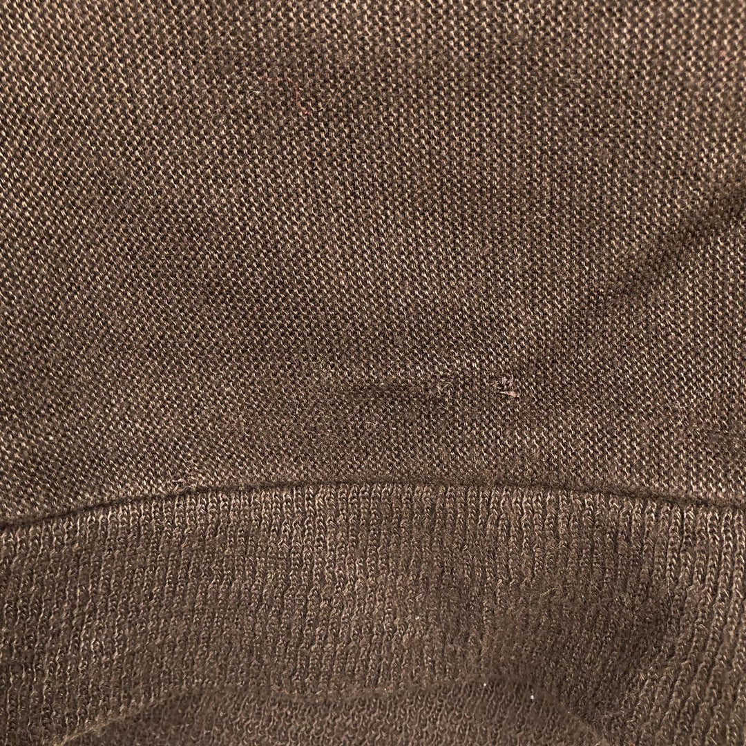 60s-70'S EDGEWORTH Acrylic Knit Cardigan, Made in USA, Men's XL equivalent, Vintage acrylic brown type Vintage Second Hand