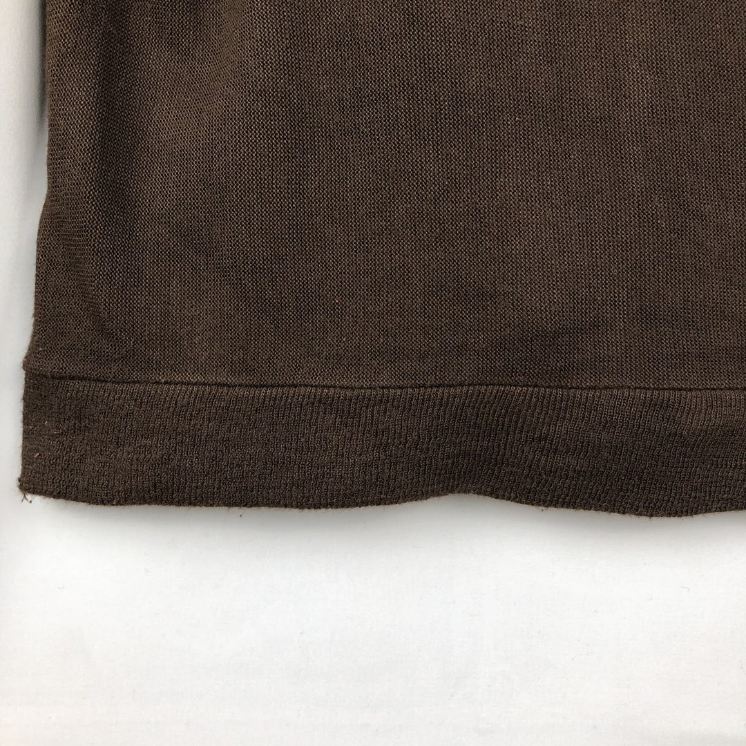 60s-70'S EDGEWORTH Acrylic Knit Cardigan, Made in USA, Men's XL equivalent, Vintage acrylic brown type Vintage Second Hand