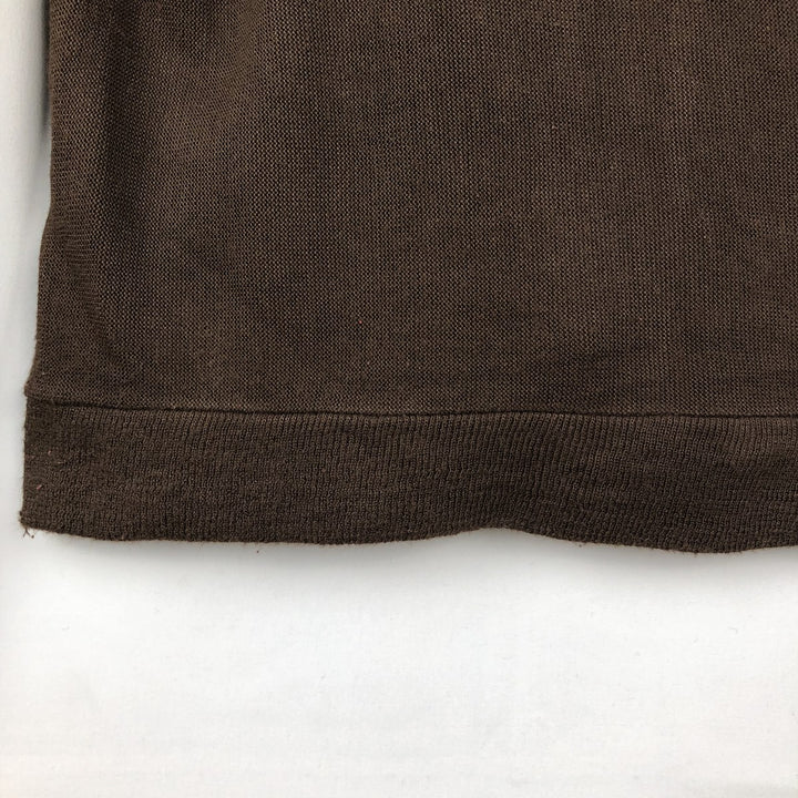 60s-70'S EDGEWORTH Acrylic Knit Cardigan, Made in USA, Men's XL equivalent, Vintage acrylic brown type Vintage Second Hand