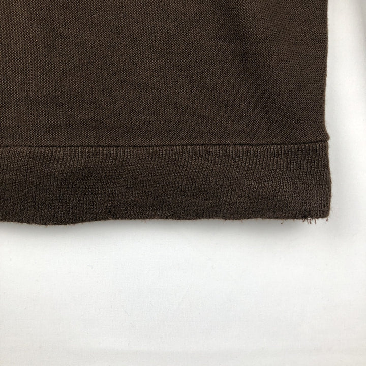 60s-70'S EDGEWORTH Acrylic Knit Cardigan, Made in USA, Men's XL equivalent, Vintage acrylic brown type Vintage Second Hand