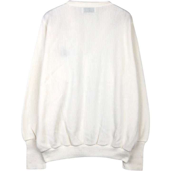 Vintage 90'S IZOD acrylic knit cardigan, made in the USA, size L, men's acrylic white type Vintage Second Hand