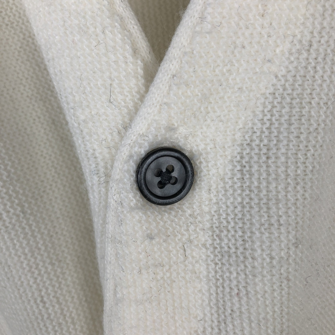 Vintage 90'S IZOD acrylic knit cardigan, made in the USA, size L, men's acrylic white type Vintage Second Hand