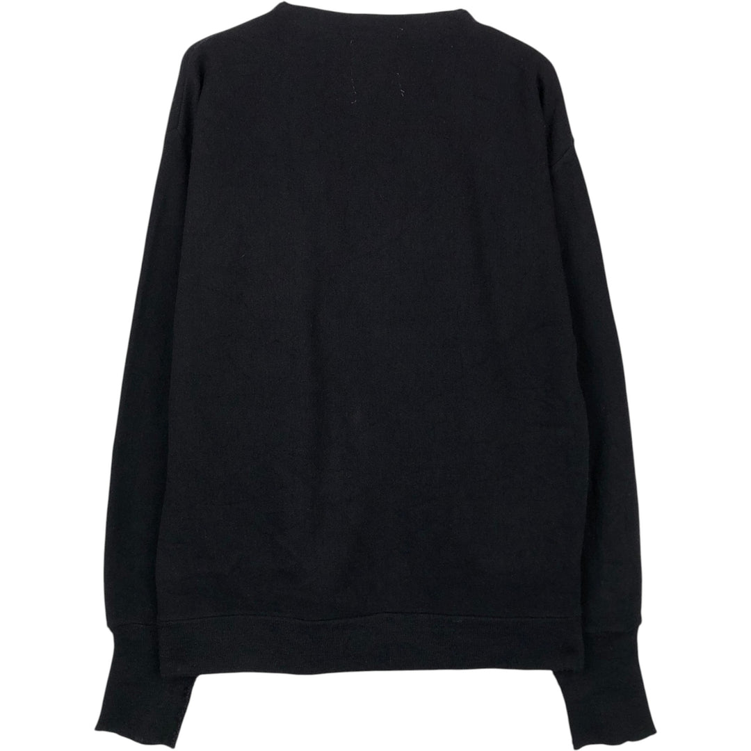 1980'S ASPETUCK TRADING CO. Acrylic Knit Cardigan, Made in USA, Men's Size L (approx.), Vintage acrylic black type Vintage Second Hand