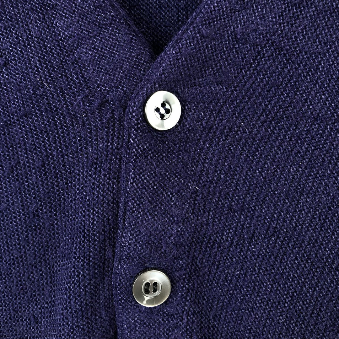 70s-80'S PINE STATE Acrylic Knit Cardigan, Made in USA, Men's Size M (approx.), Vintage acrylic navy blue type Vintage Second Hand