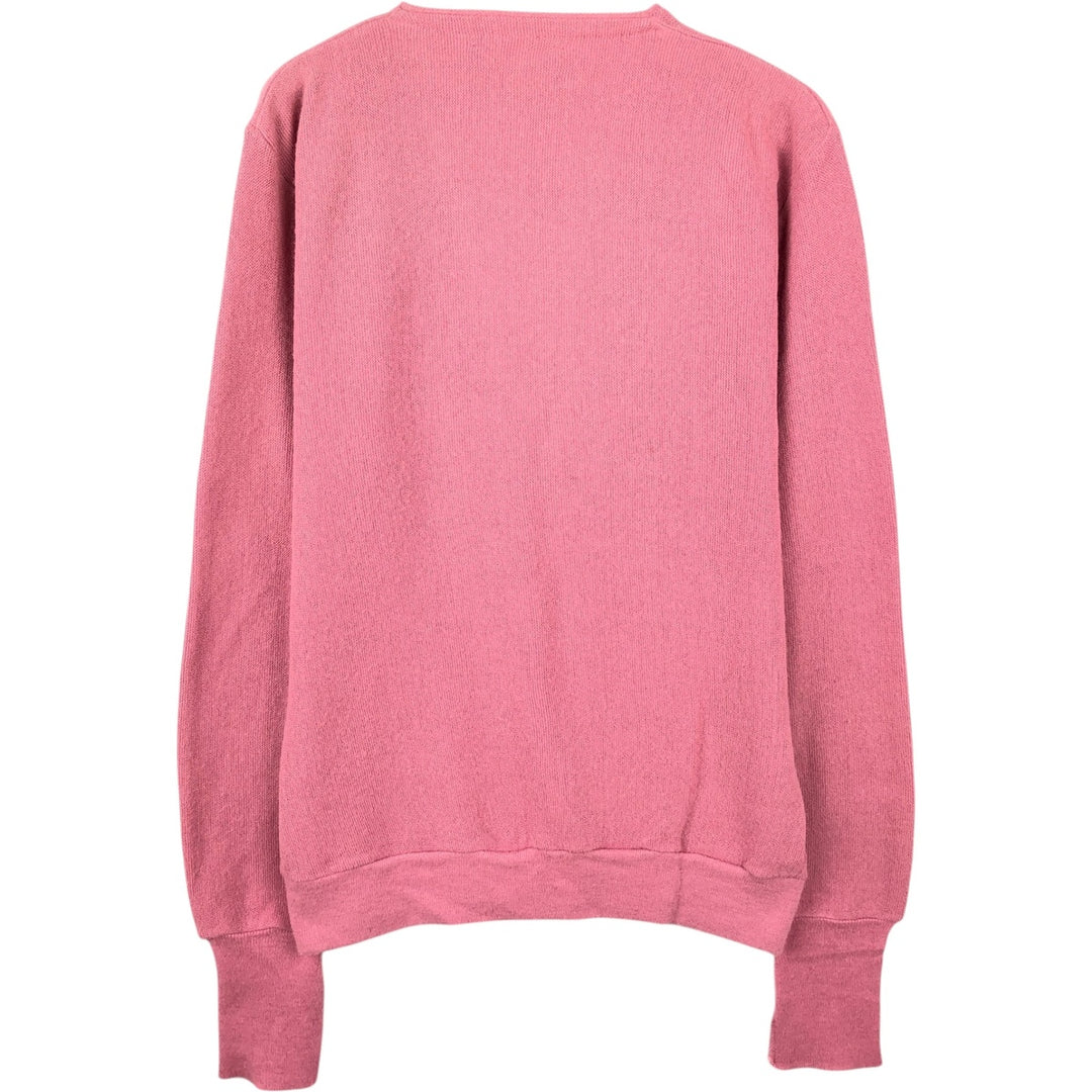 1980'S PURITAN Acrylic Knit Cardigan, Made in USA, Men's Size L (approx.), Vintage Oron Acrylic pink type Vintage Second Hand