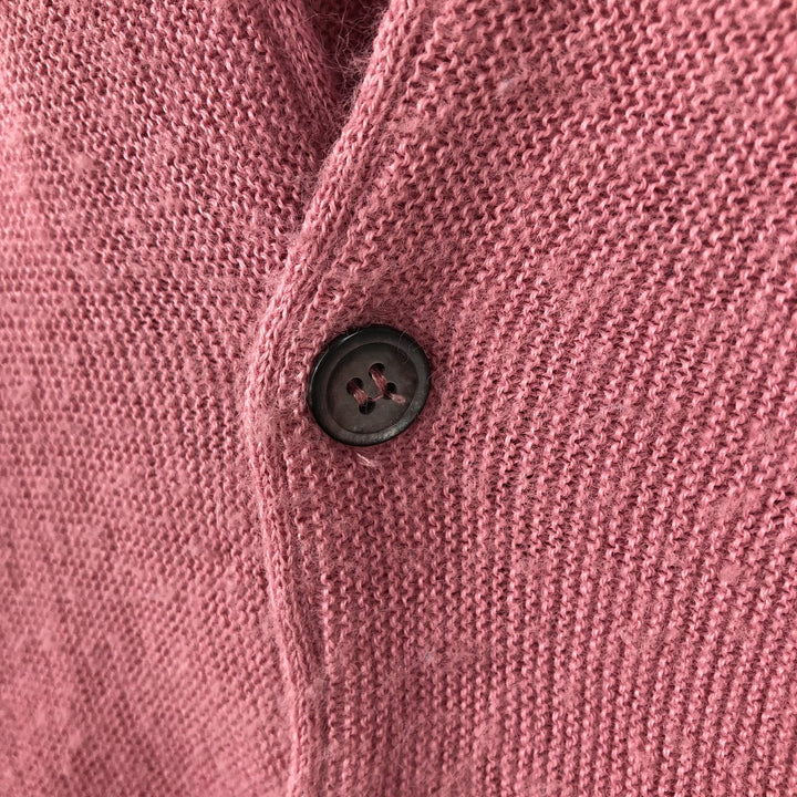 1980'S PURITAN Acrylic Knit Cardigan, Made in USA, Men's Size L (approx.), Vintage Oron Acrylic pink type Vintage Second Hand
