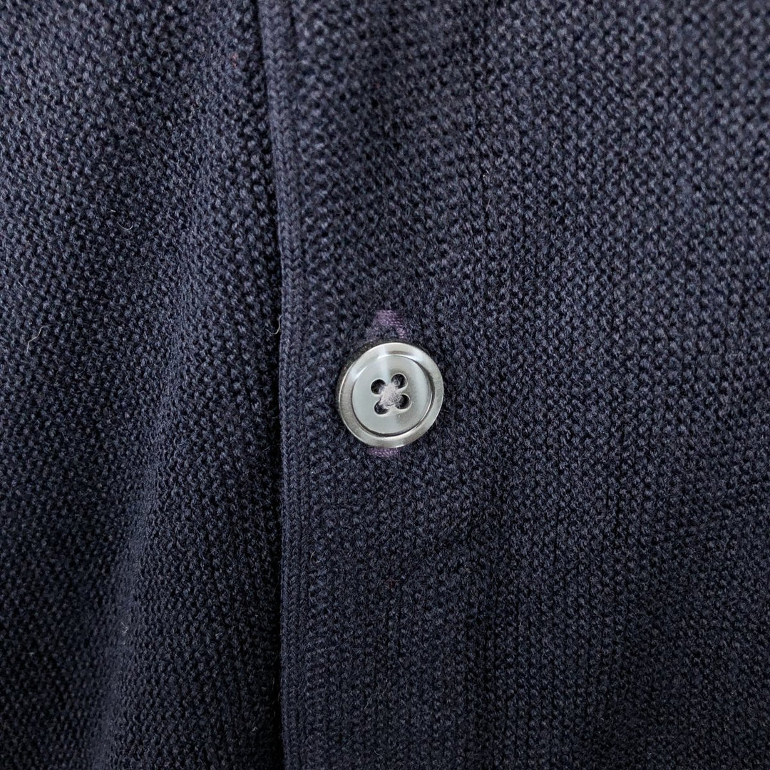 Vintage 90'S IZOD acrylic knit cardigan, made in the USA, size M, men's acrylic navy blue type Vintage Second Hand