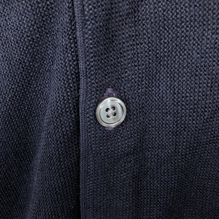 Vintage 90'S IZOD acrylic knit cardigan, made in the USA, size M, men's acrylic navy blue type Vintage Second Hand