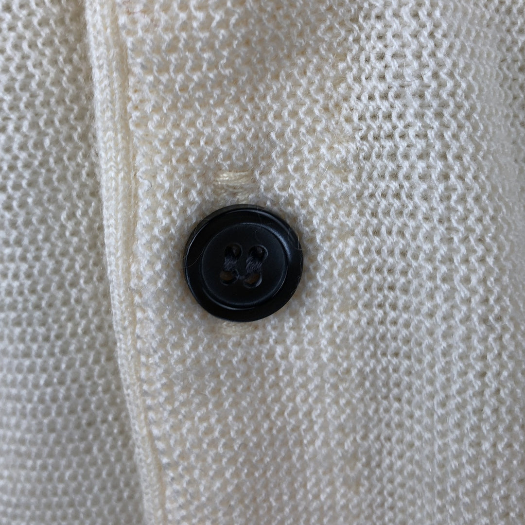 90'S VAN HEUSEN Acrylic Knit Cardigan, Made in USA, Men's Size L (approx.), Vintage acrylic unbleached Vintage Second Hand