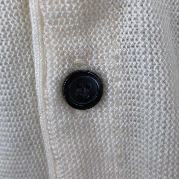 90'S VAN HEUSEN Acrylic Knit Cardigan, Made in USA, Men's Size L (approx.), Vintage acrylic unbleached Vintage Second Hand