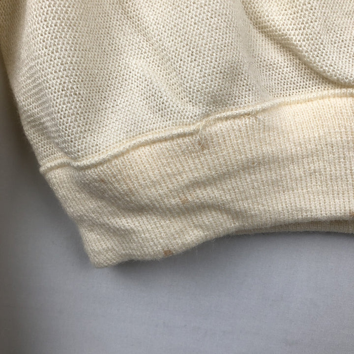 90'S VAN HEUSEN Acrylic Knit Cardigan, Made in USA, Men's Size L (approx.), Vintage acrylic unbleached Vintage Second Hand