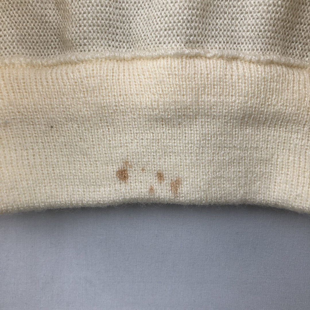 90'S VAN HEUSEN Acrylic Knit Cardigan, Made in USA, Men's Size L (approx.), Vintage acrylic unbleached Vintage Second Hand