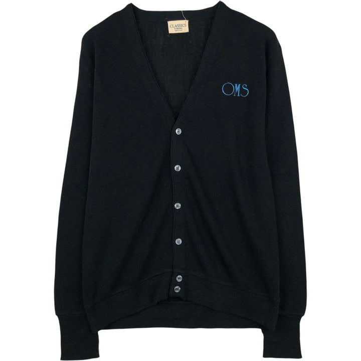 Pine State Classics Acrylic Knit Cardigan, Made in USA, Men's Size L (approx.) acrylic black type Vintage Second Hand