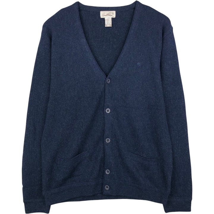 Vintage Arnold Palmer acrylic knit cardigan from the 80s-90s, men's size M (approx.). acrylic navy blue type Vintage Second Hand
