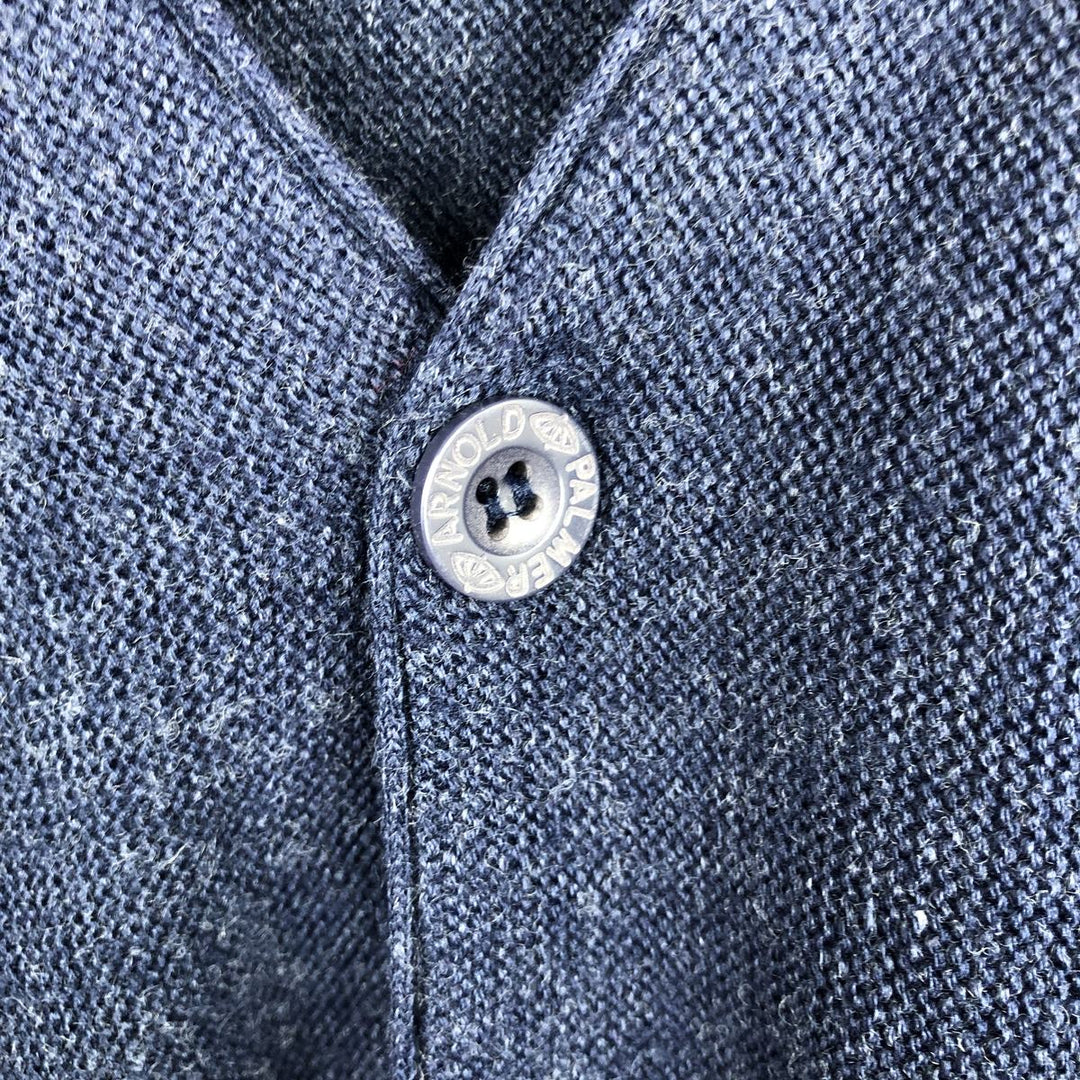 Vintage Arnold Palmer acrylic knit cardigan from the 80s-90s, men's size M (approx.). acrylic navy blue type Vintage Second Hand