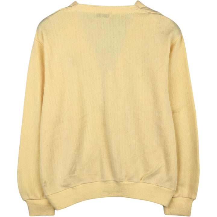 Arnold Palmer acrylic knit cardigan, made in Canada, men's size XL equivalent. acrylic lemon yellow Vintage Second Hand