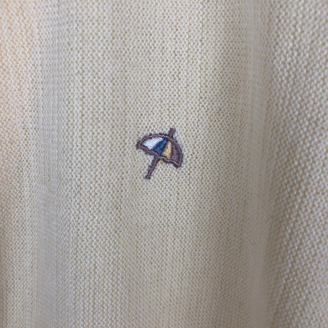 Arnold Palmer acrylic knit cardigan, made in Canada, men's size XL equivalent. acrylic lemon yellow Vintage Second Hand