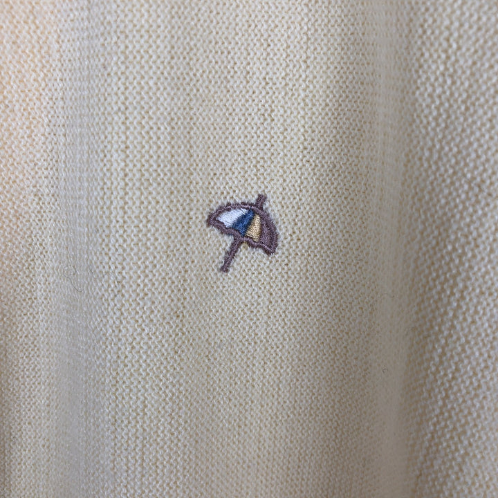Arnold Palmer acrylic knit cardigan, made in Canada, men's size XL equivalent. acrylic lemon yellow Vintage Second Hand