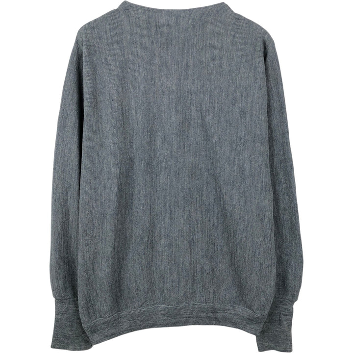 80s-90'S IZOD Acrylic Knit Cardigan, Made in USA, Men's Size M (approx.), Vintage acrylic gray type Vintage Second Hand