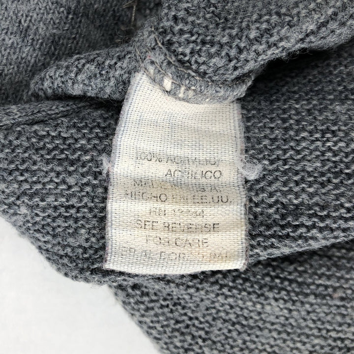 80s-90'S IZOD Acrylic Knit Cardigan, Made in USA, Men's Size M (approx.), Vintage acrylic gray type Vintage Second Hand