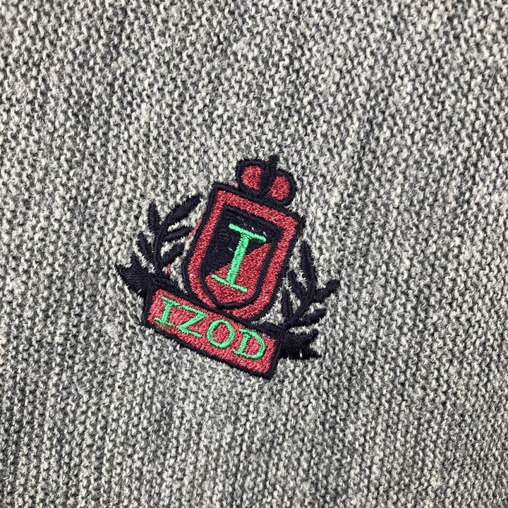 80s-90'S IZOD Acrylic Knit Cardigan, Made in USA, Men's Size M (approx.), Vintage acrylic gray type Vintage Second Hand