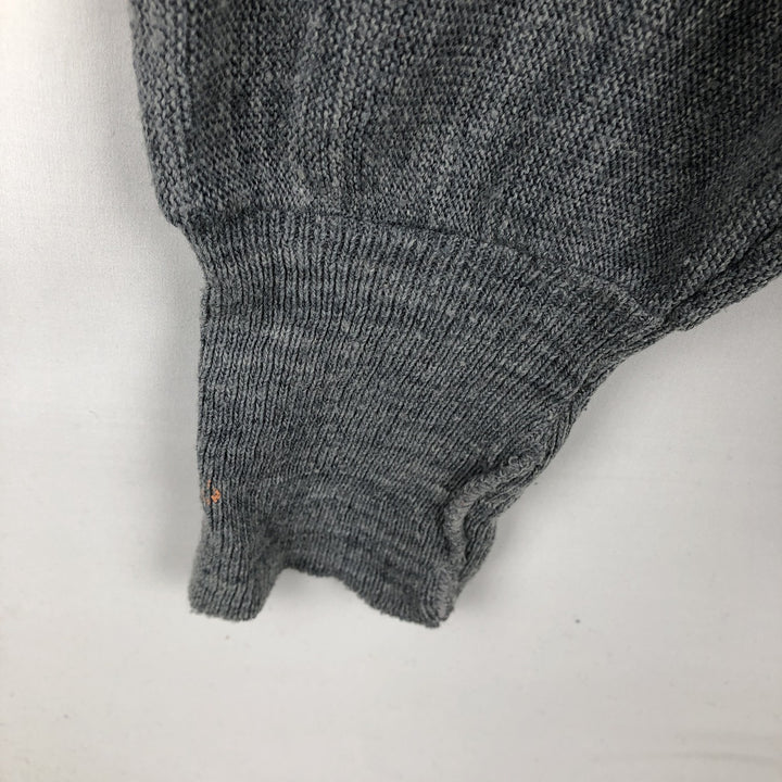 80s-90'S IZOD Acrylic Knit Cardigan, Made in USA, Men's Size M (approx.), Vintage acrylic gray type Vintage Second Hand