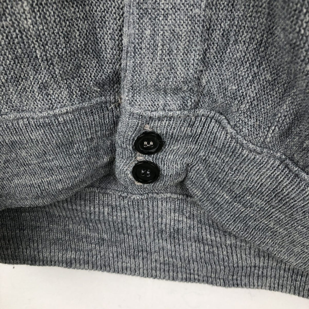 80s-90'S IZOD Acrylic Knit Cardigan, Made in USA, Men's Size M (approx.), Vintage acrylic gray type Vintage Second Hand