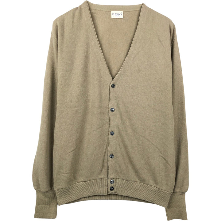 80s-90'S PINE STATE CLASSICS knit cardigan, made in USA, men's size L equivalent, vintage. unclear Beige type Vintage Second Hand