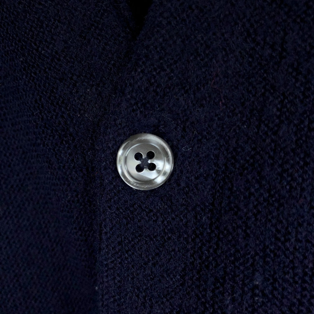 Vintage 90'S DAVID TAYLOR acrylic knit cardigan, made in the USA, size L, men's acrylic navy blue type Vintage Second Hand