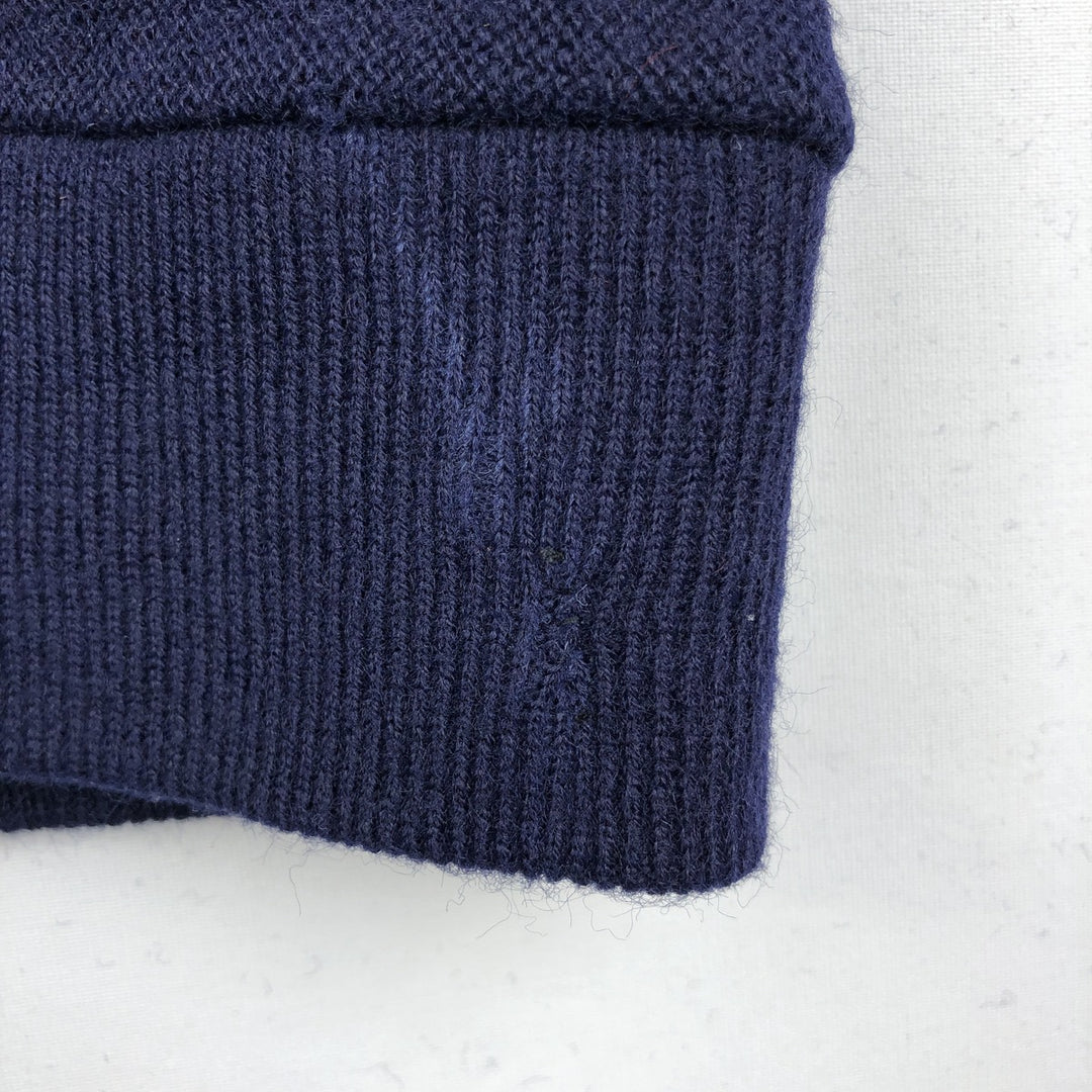 Vintage 90'S DAVID TAYLOR acrylic knit cardigan, made in the USA, size L, men's acrylic navy blue type Vintage Second Hand