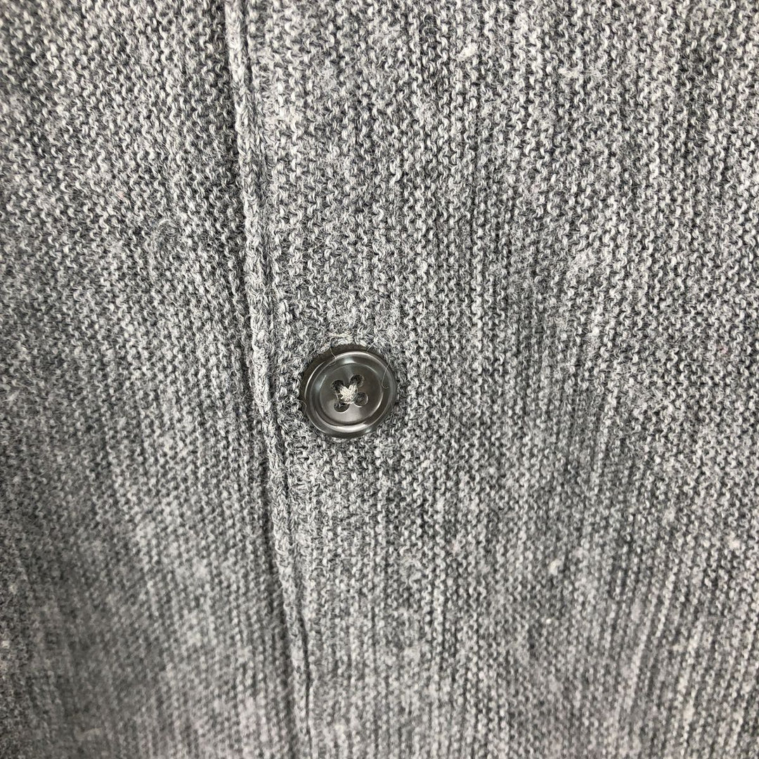 90'S DAVID TAYLOR Acrylic Knit Cardigan, Made in USA, Men's Size S (Equivalent), Vintage acrylic gray type Vintage Second Hand