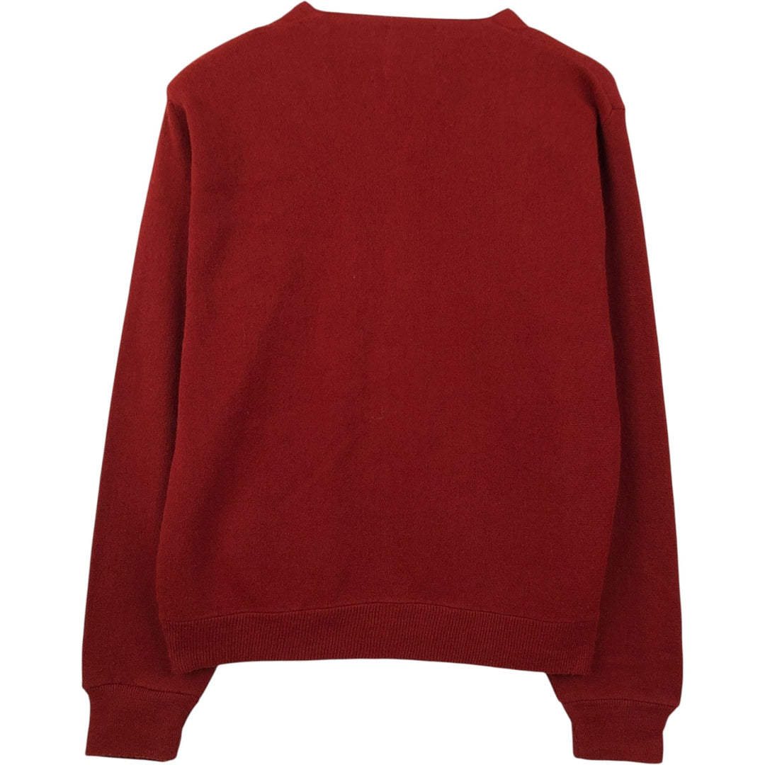 Knit cardigan, men's size M (equivalent) unclear red type Vintage Second Hand