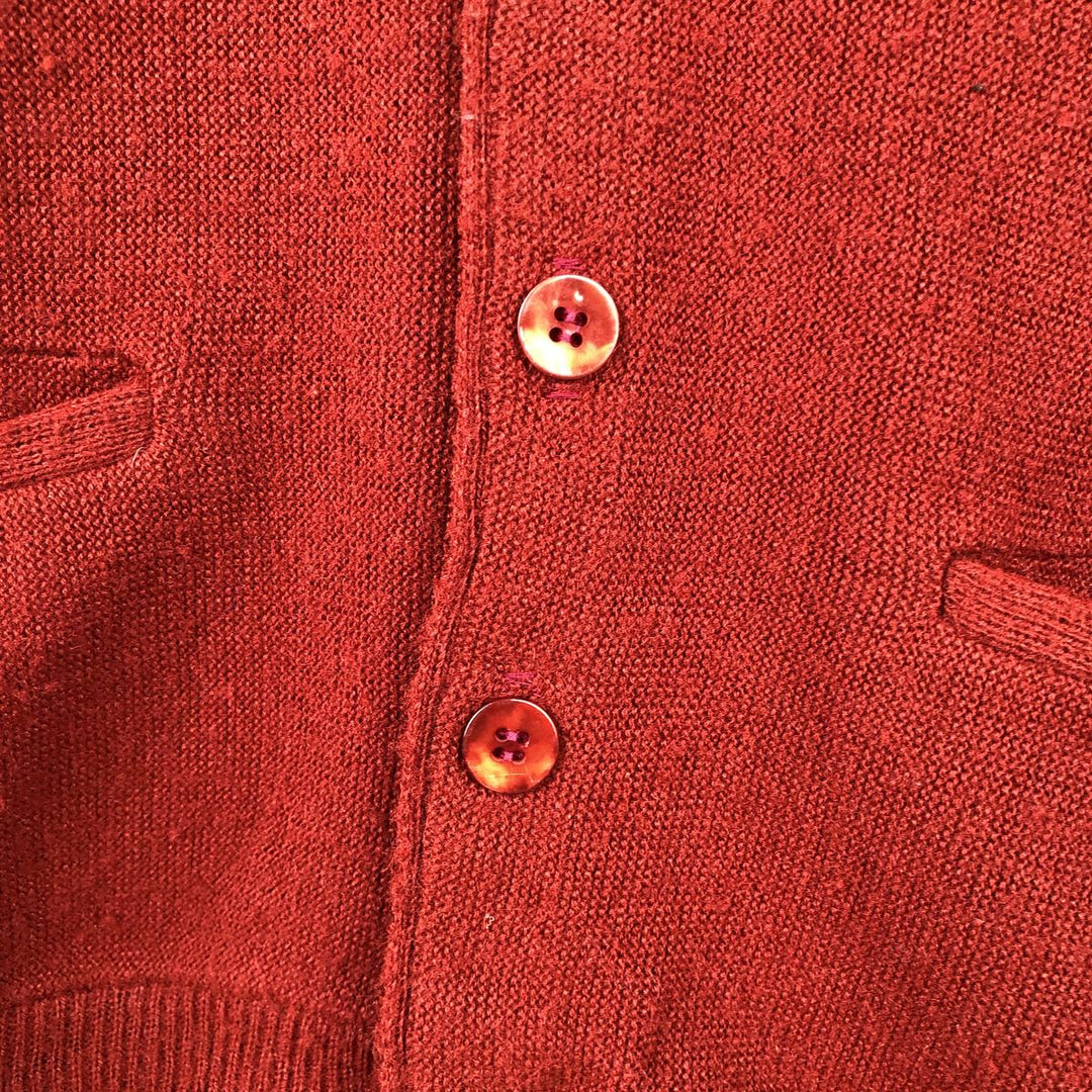 Knit cardigan, men's size M (equivalent) unclear red type Vintage Second Hand