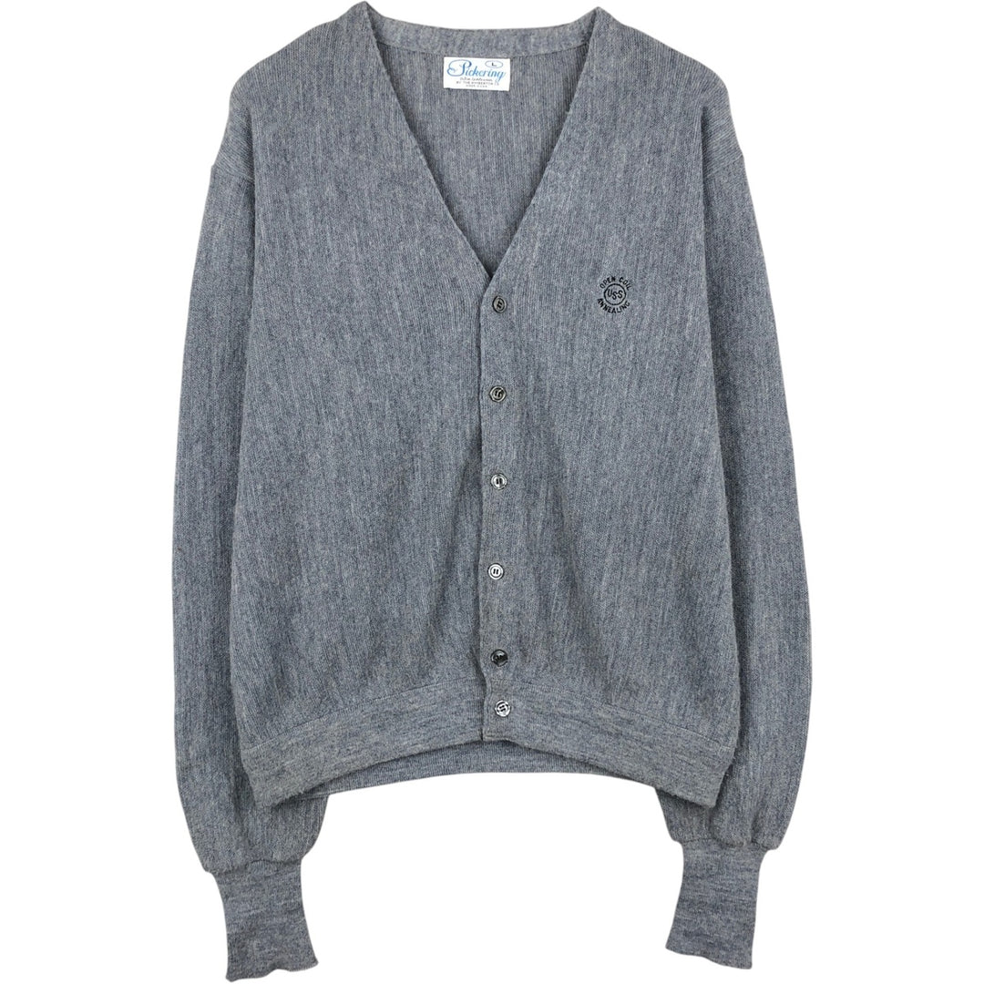 ~90'S THE KIMBERTON CO PICKERING knit cardigan, made in USA, men's size L equivalent, vintage. unclear gray type Vintage Second Hand