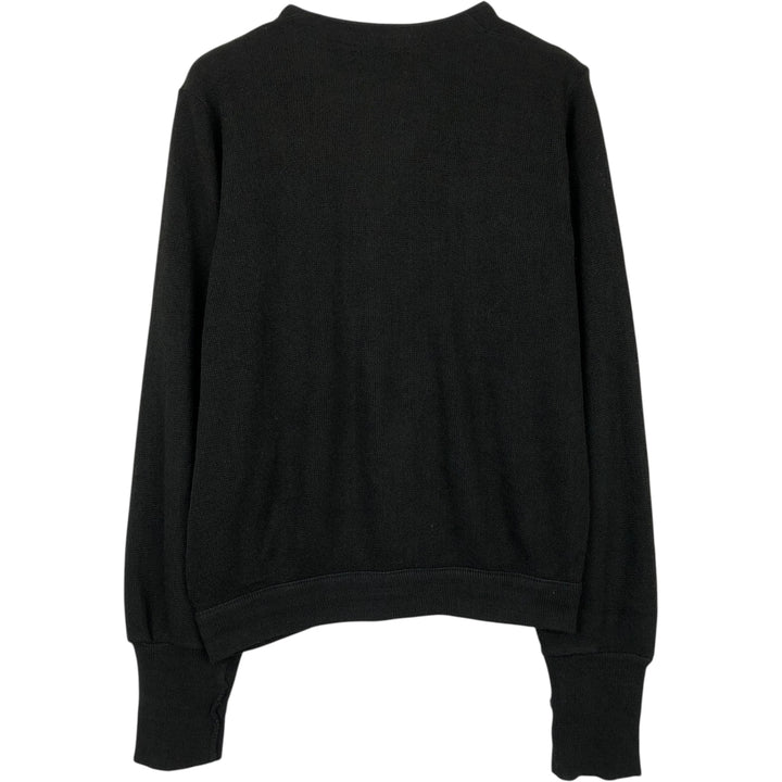 90'S IZOD Acrylic Knit Cardigan, Made in USA, Men's Size S (Equivalent), Vintage acrylic black type Vintage Second Hand