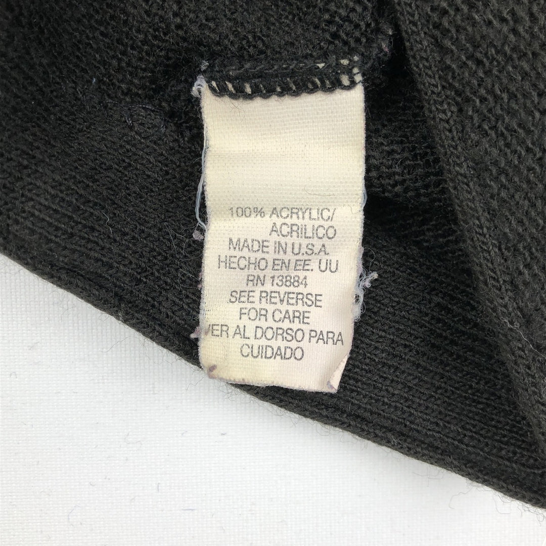 90'S IZOD Acrylic Knit Cardigan, Made in USA, Men's Size S (Equivalent), Vintage acrylic black type Vintage Second Hand