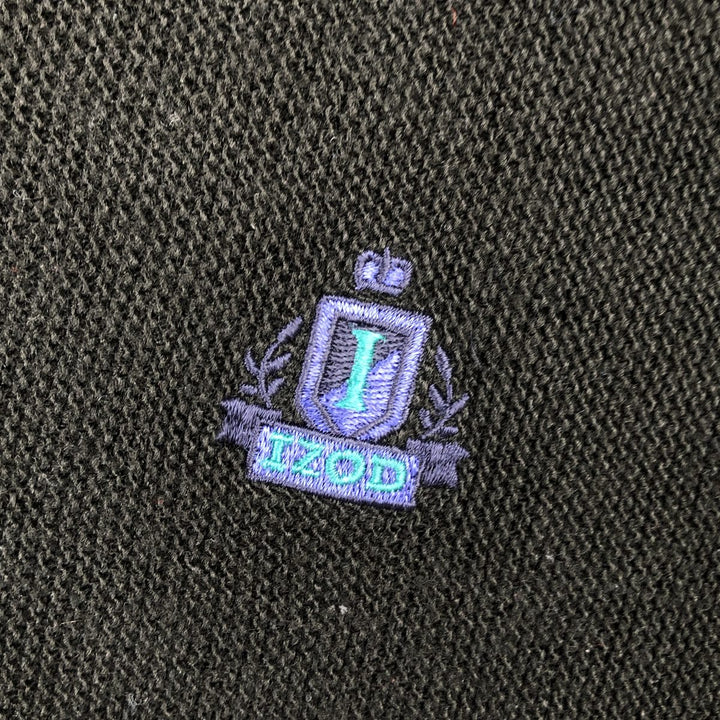 90'S IZOD Acrylic Knit Cardigan, Made in USA, Men's Size S (Equivalent), Vintage acrylic black type Vintage Second Hand