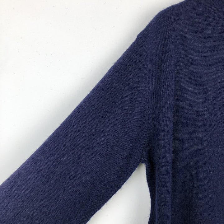 1970'S LORD JEFF JEFFLINKS Acrylic Knit Cardigan, Made in USA, Men's Size M (approx.), Vintage Oron Acrylic navy blue type Vintage Second Hand