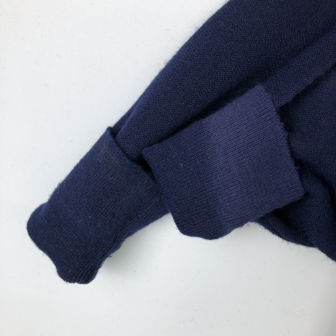 1970'S LORD JEFF JEFFLINKS Acrylic Knit Cardigan, Made in USA, Men's Size M (approx.), Vintage Oron Acrylic navy blue type Vintage Second Hand