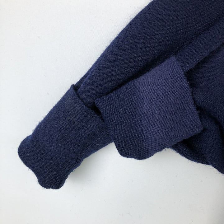 1970'S LORD JEFF JEFFLINKS Acrylic Knit Cardigan, Made in USA, Men's Size M (approx.), Vintage Oron Acrylic navy blue type Vintage Second Hand