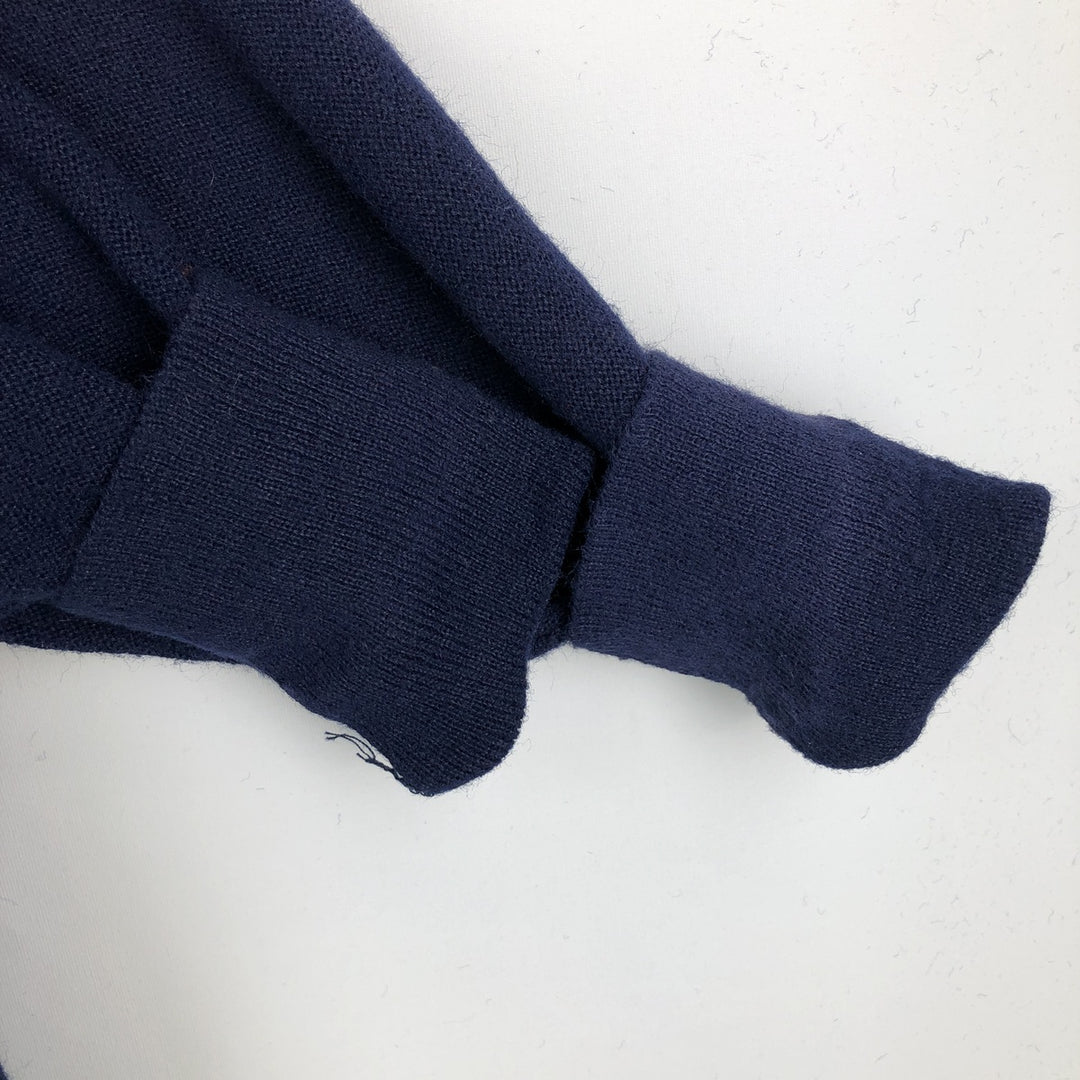 1970'S LORD JEFF JEFFLINKS Acrylic Knit Cardigan, Made in USA, Men's Size M (approx.), Vintage Oron Acrylic navy blue type Vintage Second Hand