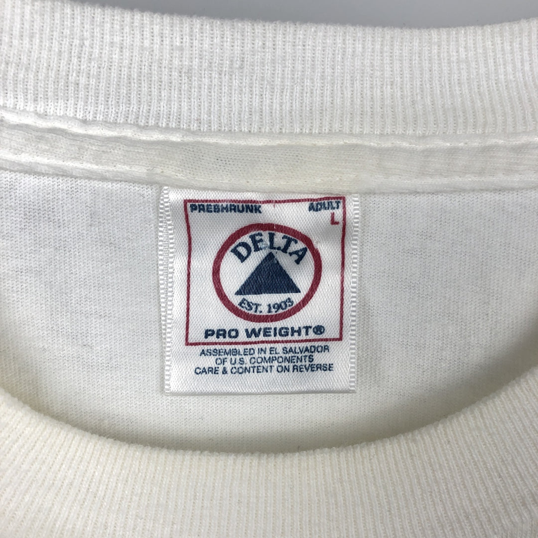 90'S Delta Grateful Dead Dead Bear Band T-Shirt, Men's Size L (approx.), Vintage cotton white type Vintage Second Hand