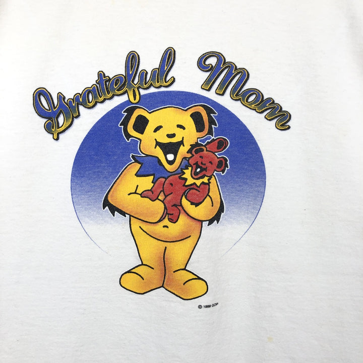 90'S Delta Grateful Dead Dead Bear Band T-Shirt, Men's Size L (approx.), Vintage cotton white type Vintage Second Hand
