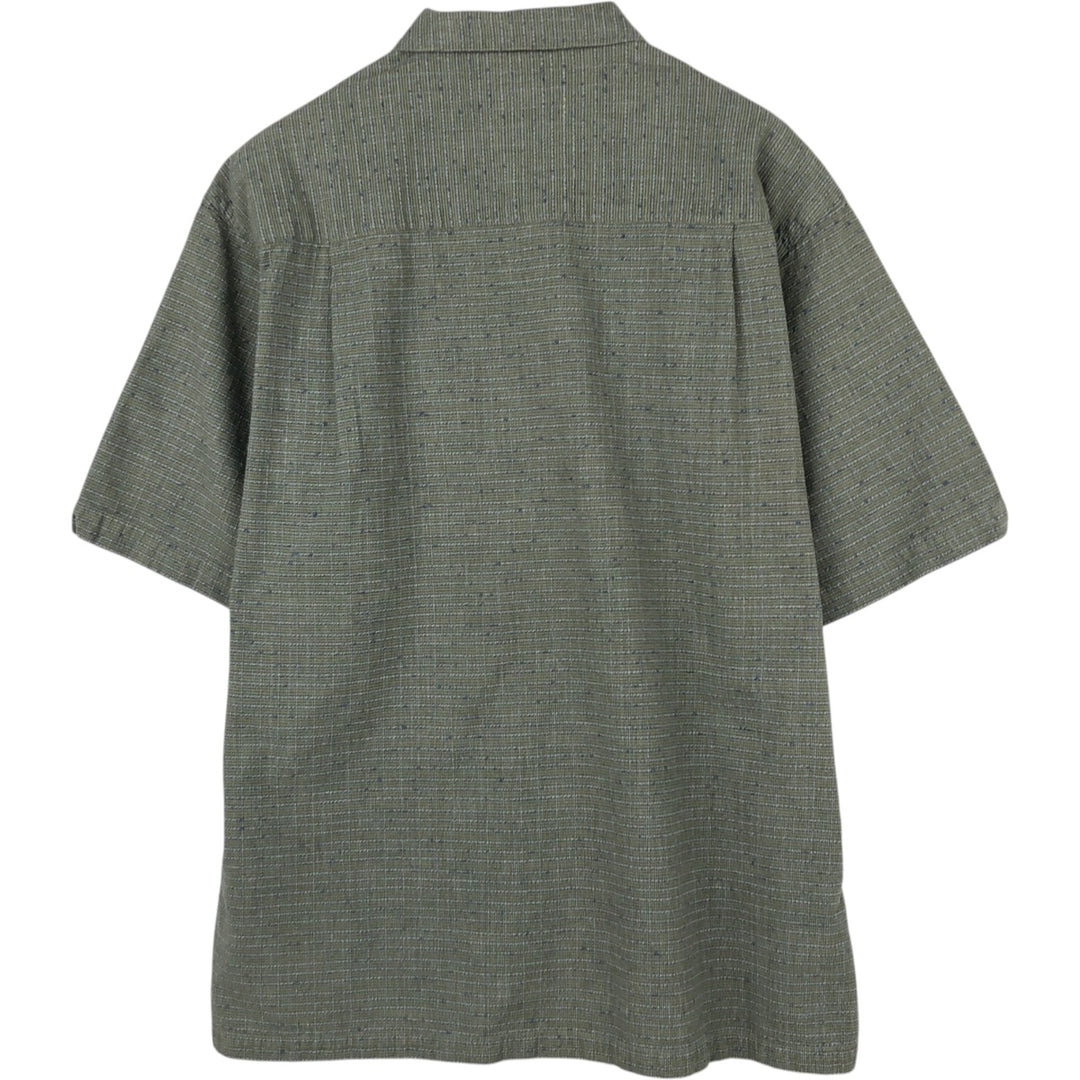 2000'S Columbia Short Sleeve Cotton Check Box Shirt, Men's Size L cotton green type Vintage Second Hand
