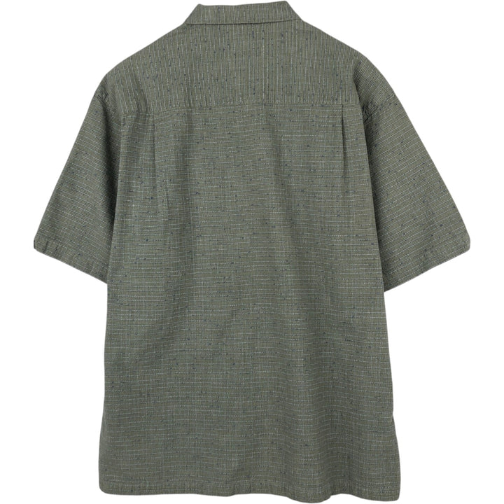2000'S Columbia Short Sleeve Cotton Check Box Shirt, Men's Size L cotton green type Vintage Second Hand
