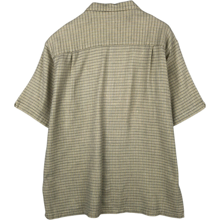2000'S Columbia all-over print short-sleeved cotton shirt, boxy fit, men's size XL equivalent. cotton ivory Vintage Second Hand