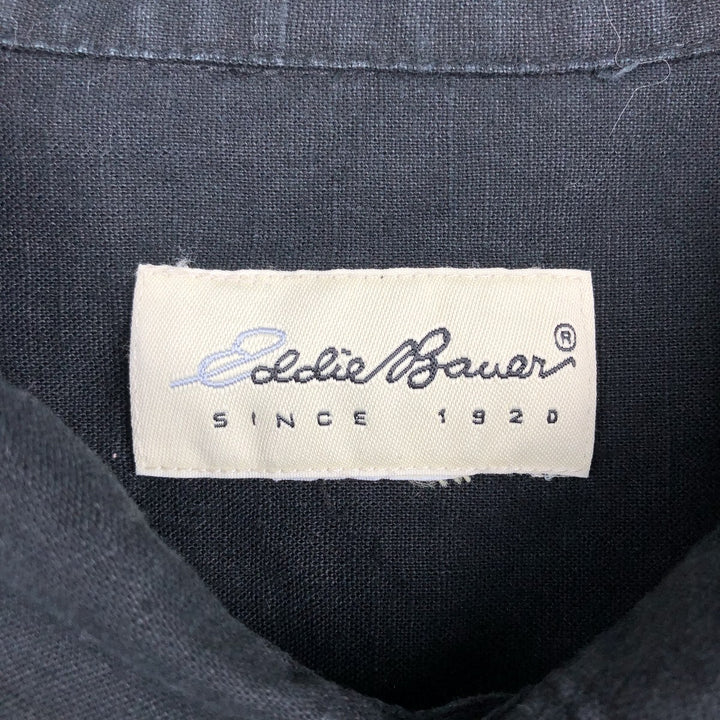 Eddie Bauer Short-Sleeve Box Shirt, Men's Size XL (approx.) unclear black type Vintage Second Hand